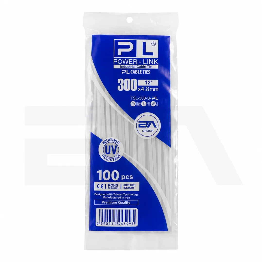 بست کمربندی پاور لینک مدل PL-300x4.8 بسته 100 عددی