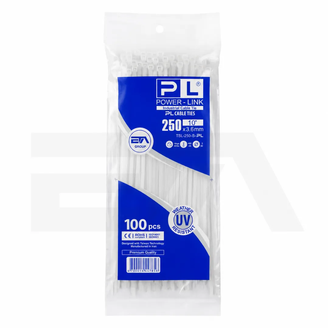 بست کمربندی پاور لینک مدل PL-250x3.6 بسته 100 عددی