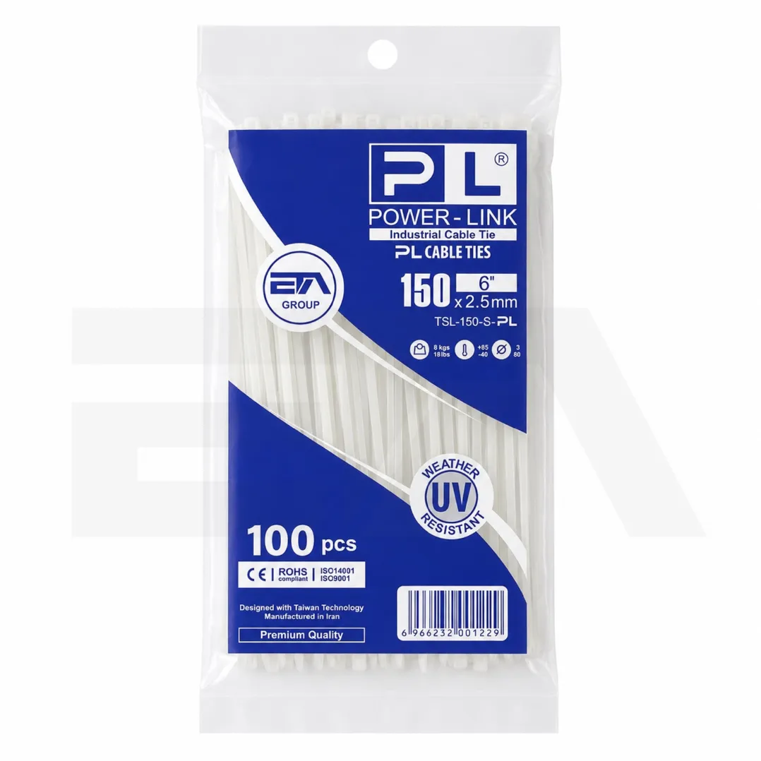بست کمربندی پاور لینک مدل PL-150x2.5 بسته 100 عددی
