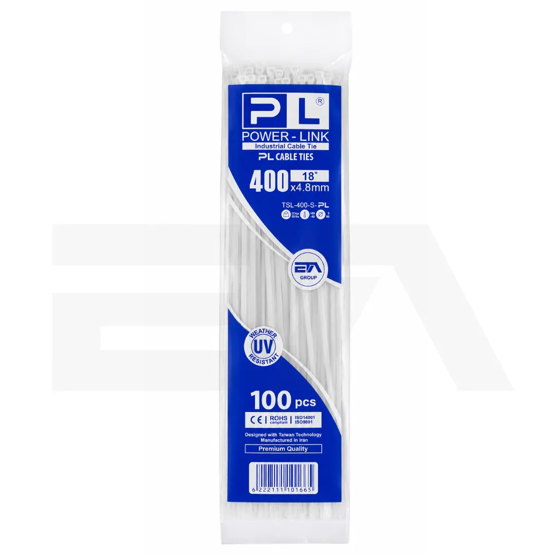 بست کمربندی پاور لینک مدل PL-400x4.8 بسته 100 عددی