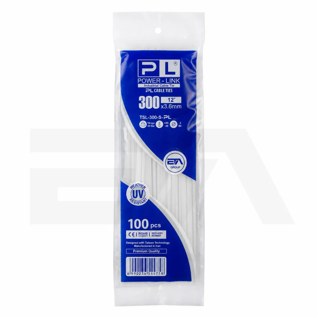 بست کمربندی پاور لینک مدل PL-300x3.6 بسته 100 عددی